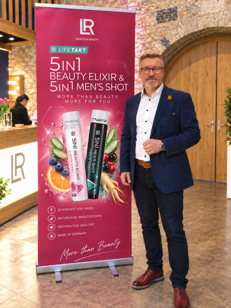 LR 5in1 Beauty Elixir und Men’s Shot bei LR Business-Veranstaltung
